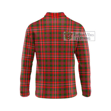 MacKinnon Modern Tartan Long Sleeve Polo Shirt with Family Crest DNA In Me Style