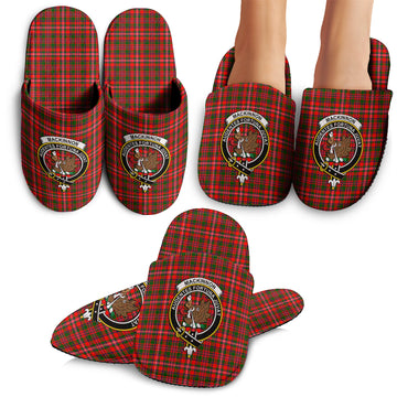 MacKinnon Modern Tartan Home Slippers with Family Crest