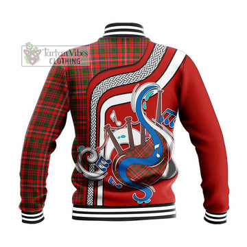 MacKinnon Modern Tartan Baseball Jacket with Epic Bagpipe Style