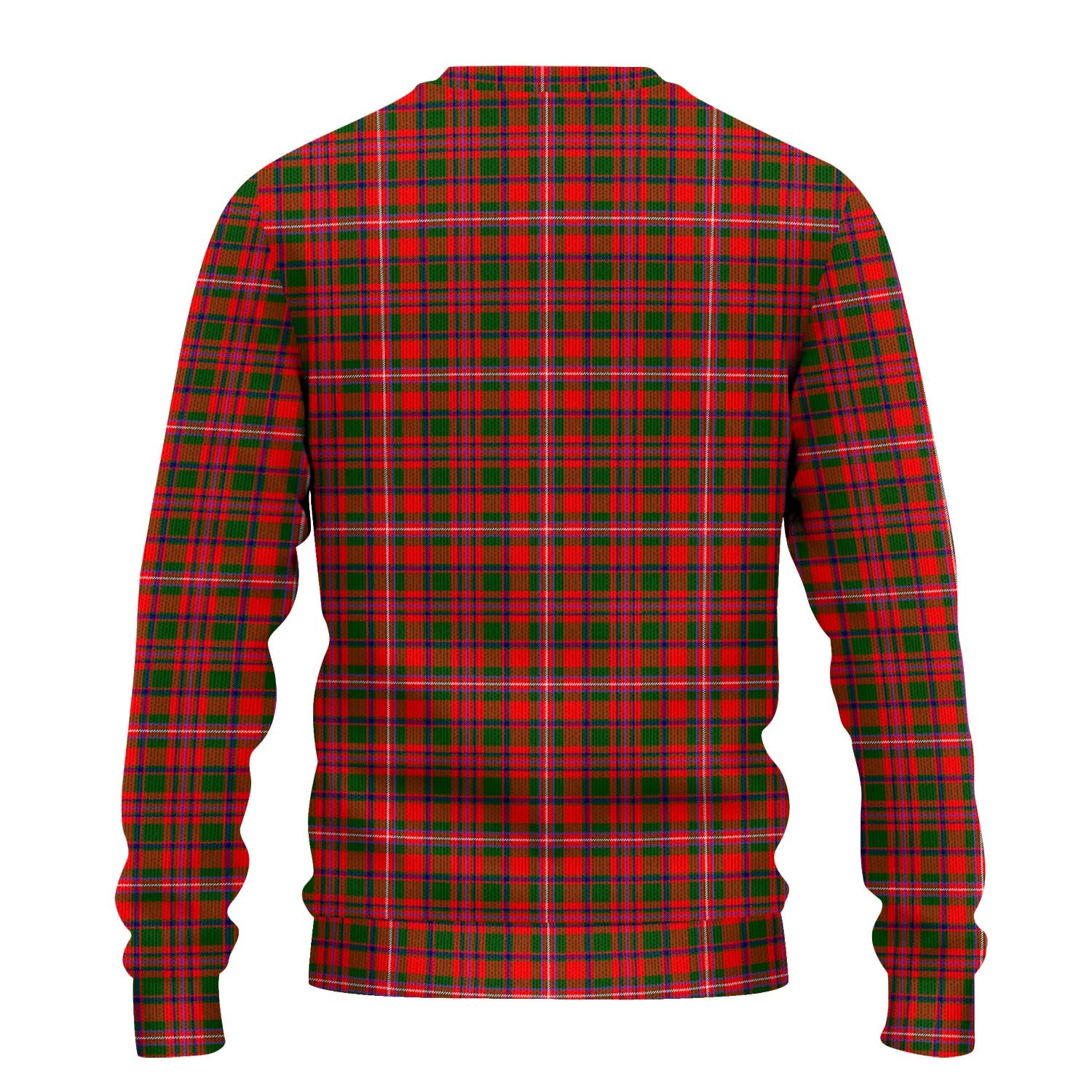 MacKinnon Modern Tartan Knitted Sweater with Family Crest - Tartanvibesclothing