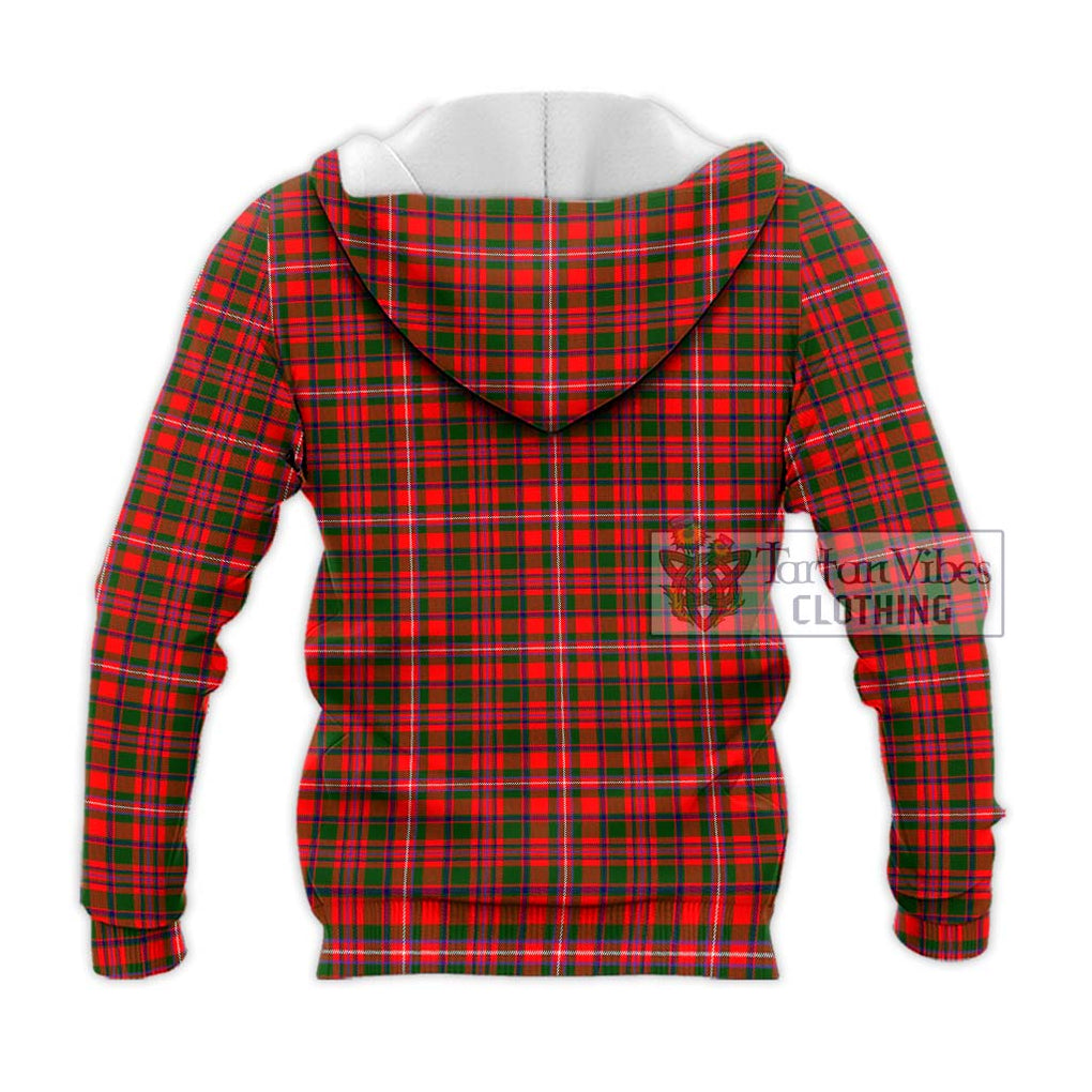 MacKinnon Modern Tartan Knitted Hoodie with Family Crest DNA In Me Style - Tartanvibesclothing Shop