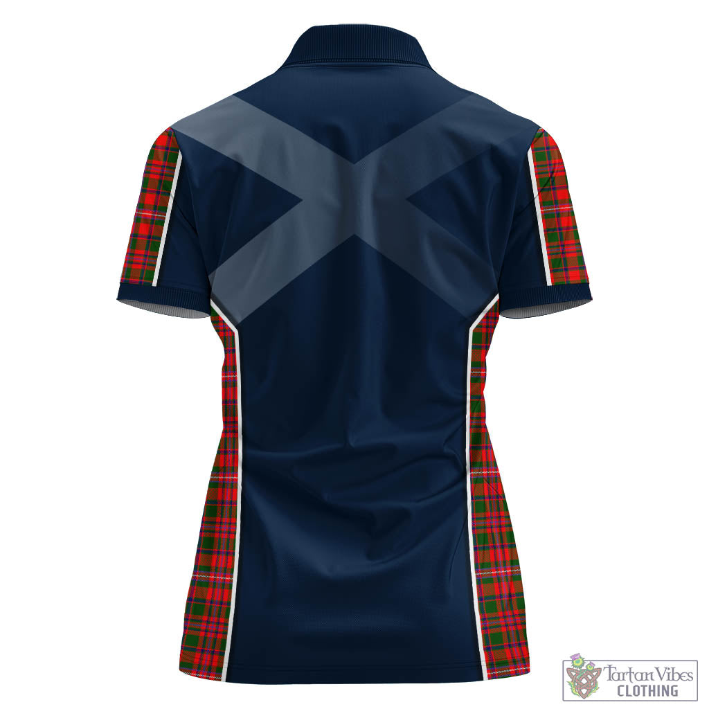 MacKinnon Modern Tartan Women's Polo Shirt with Family Crest and Lion Rampant Vibes Sport Style - Tartan Vibes Clothing