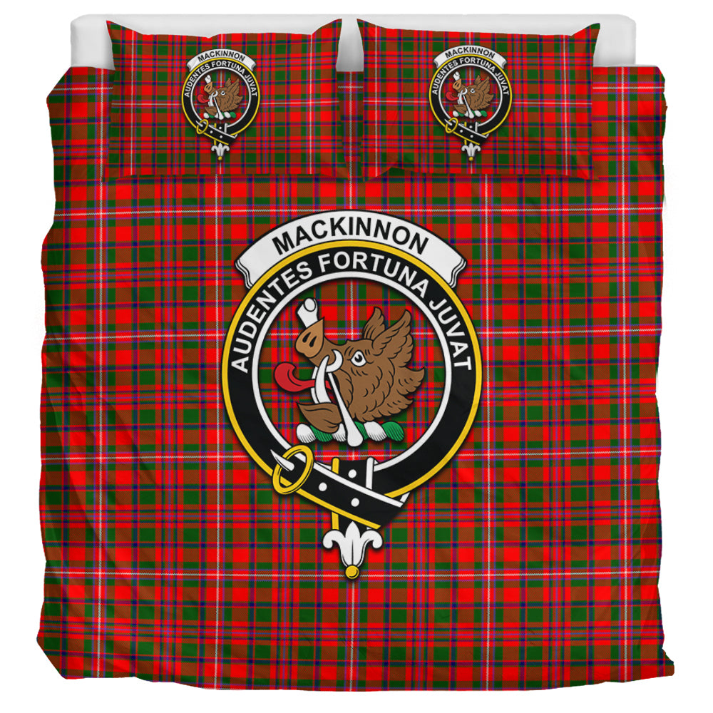 MacKinnon Modern Tartan Bedding Set with Family Crest UK Bedding Set UK Super King 104*94 inch - Tartan Vibes Clothing