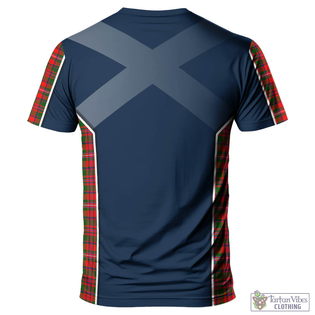 Tartan Vibes Clothing MacKinnon Modern Tartan T-Shirt with Family Crest and Scottish Thistle Vibes Sport Style