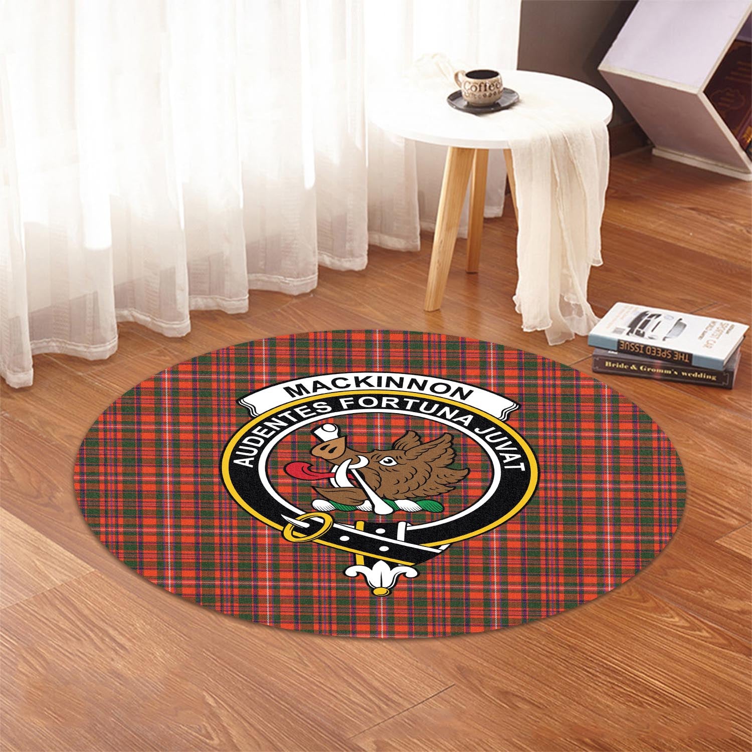 mackinnon-modern-tartan-round-rug-with-family-crest