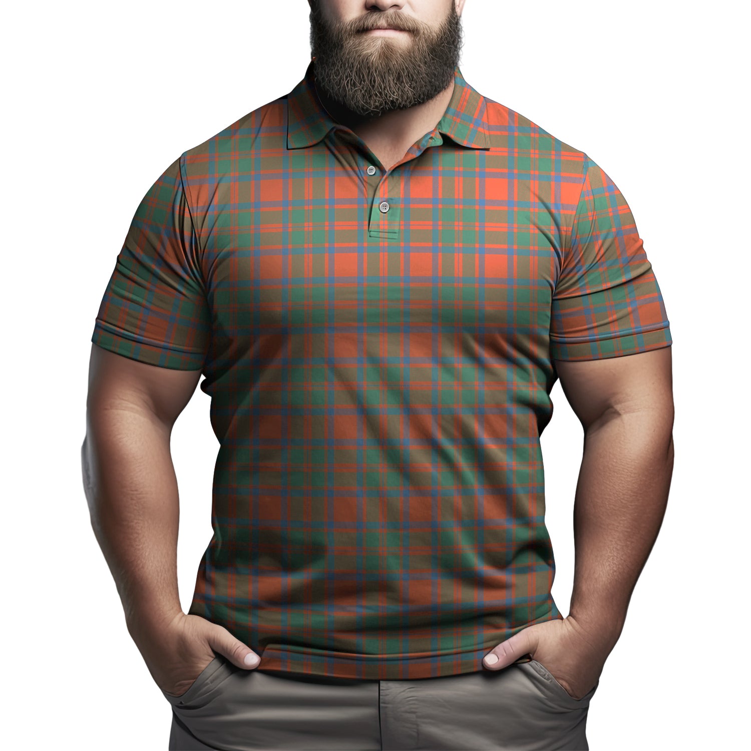 MacKintosh Ancient Tartan Mens Polo Shirt Kid - Tartan Vibes Clothing