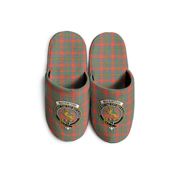 MacKintosh Ancient Tartan Home Slippers with Family Crest