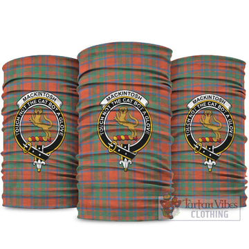 MacKintosh Ancient Tartan Neck Gaiters, Tartan Bandanas, Tartan Head Band with Family Crest