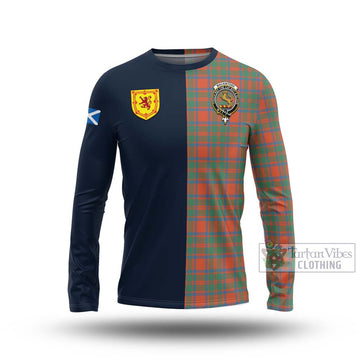 MacKintosh Ancient Tartan Long Sleeve T-Shirt Alba with Scottish Lion Royal Arm Half Style