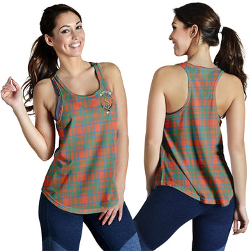 MacKintosh Ancient Tartan Women Racerback Tanks with Family Crest