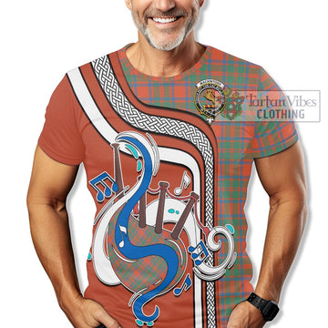 MacKintosh Ancient Tartan T-Shirt with Epic Bagpipe Style