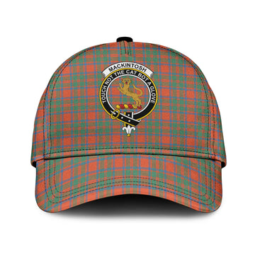 MacKintosh Ancient Tartan Classic Cap with Family Crest