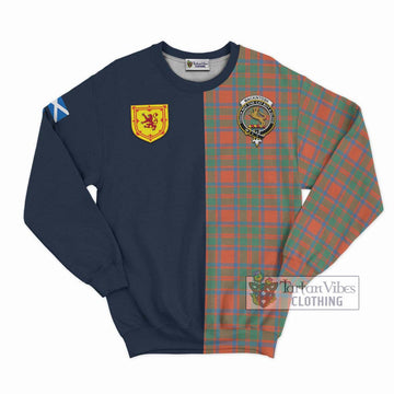 MacKintosh Ancient Tartan Sweatshirt Alba with Scottish Lion Royal Arm Half Style