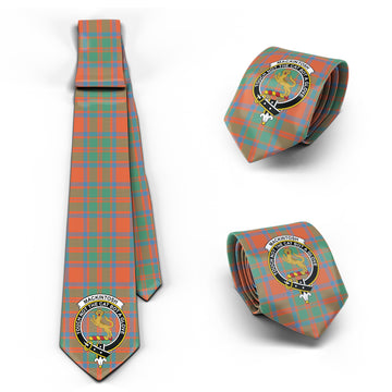 MacKintosh Ancient Tartan Classic Necktie with Family Crest