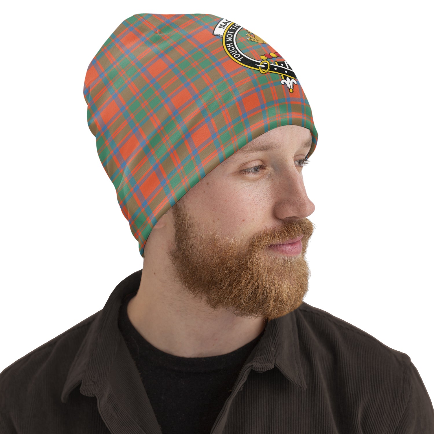 MacKintosh Ancient Tartan Beanies Hat with Family Crest One Size 10.5*10.2 inches - Tartan Vibes Clothing