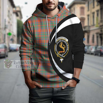 MacKintosh Ancient Tartan Hoodie with Family Crest Circle Style