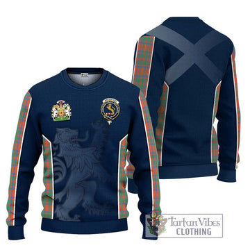 MacKintosh Ancient Tartan Ugly Sweater with Family Crest and Lion Rampant Vibes Sport Style