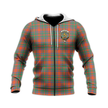 MacKintosh Ancient Tartan Knitted Hoodie with Family Crest