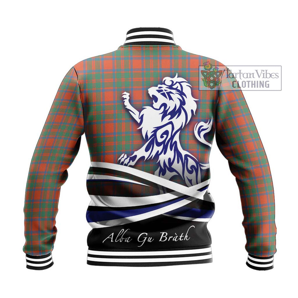 MacKintosh Ancient Tartan Baseball Jacket with Alba Gu Brath Regal Lion Emblem - Tartanvibesclothing Shop