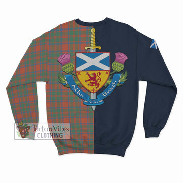 MacKintosh Ancient Tartan Sweatshirt Alba with Scottish Lion Royal Arm Half Style