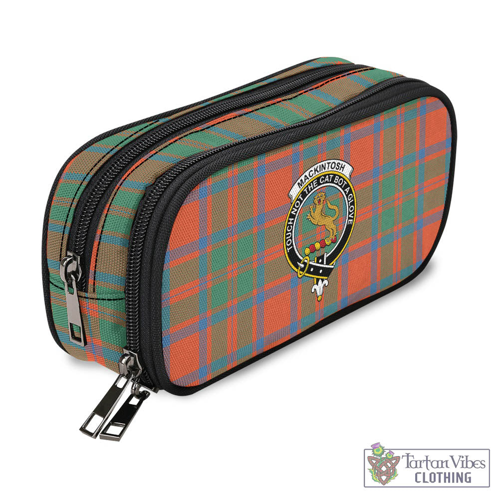 Tartan Vibes Clothing MacKintosh Ancient Tartan Pen and Pencil Case with Family Crest