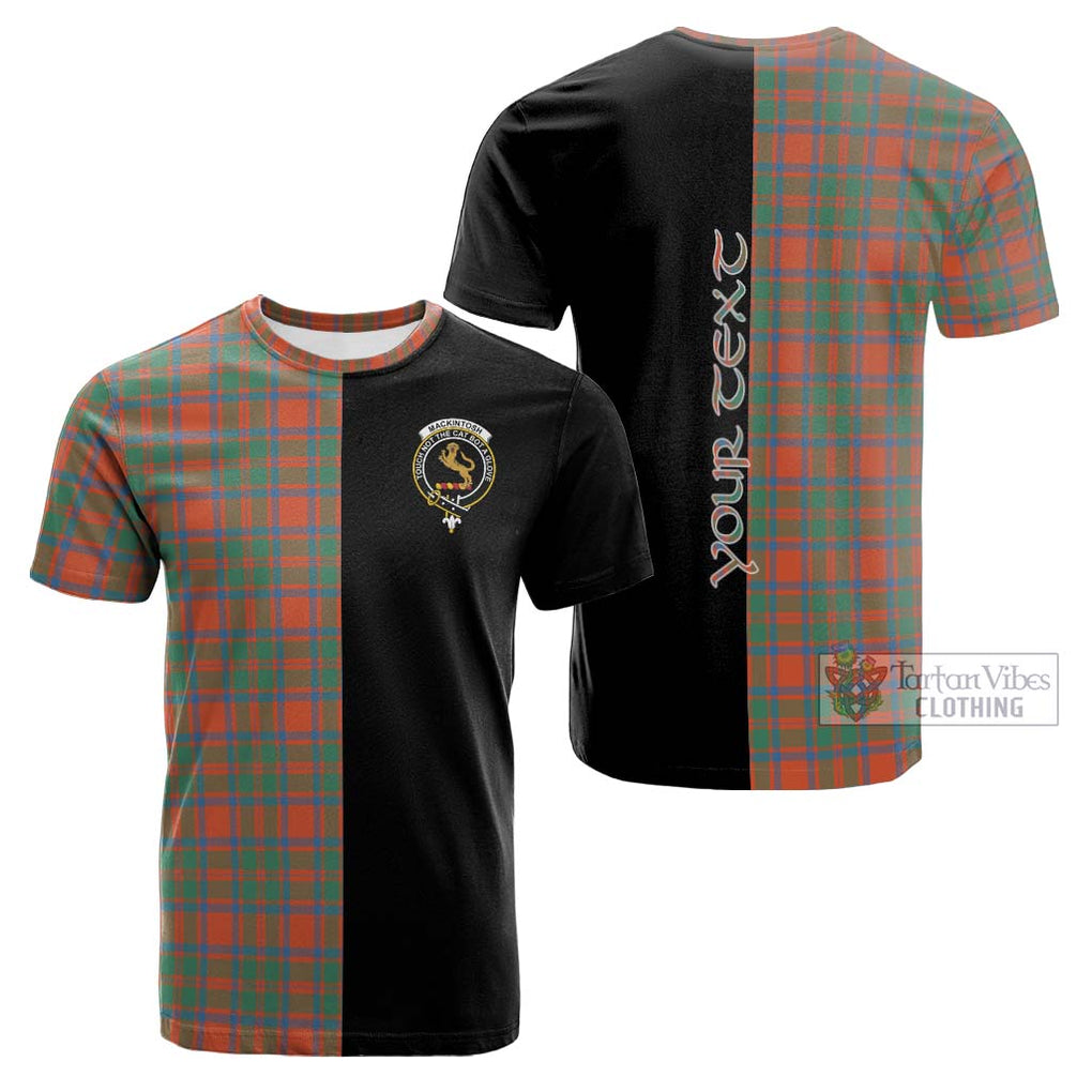 Tartan Vibes Clothing MacKintosh Ancient Tartan Cotton T-shirt with Family Crest and Half Of Me Style