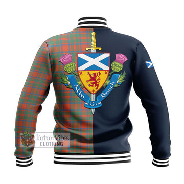 MacKintosh Ancient Tartan Baseball Jacket Alba with Scottish Lion Royal Arm Half Style