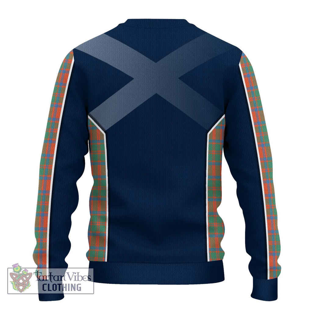 MacKintosh Ancient Tartan Knitted Sweater with Family Crest and Lion Rampant Vibes Sport Style - Tartan Vibes Clothing