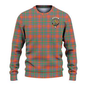 MacKintosh Ancient Tartan Ugly Sweater with Family Crest