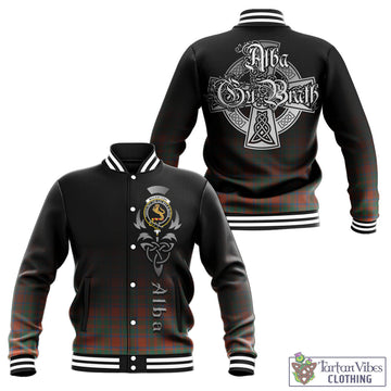 MacKintosh Ancient Tartan Baseball Jacket Featuring Alba Gu Brath Family Crest Celtic Inspired