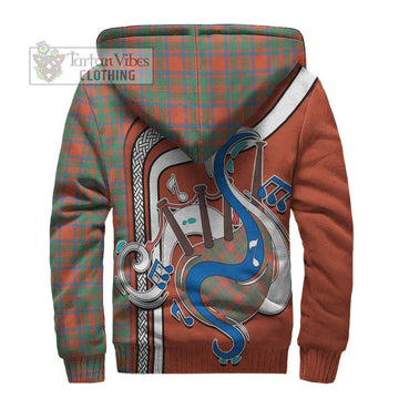 MacKintosh Ancient Tartan Sherpa Hoodie with Epic Bagpipe Style