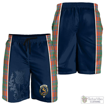 MacKintosh Ancient Tartan Men's Shorts with Family Crest and Scottish Thistle Vibes Sport Style