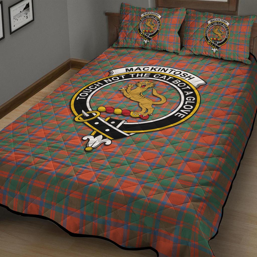 MacKintosh Ancient Tartan Quilt Bed Set with Family Crest - Tartan Vibes Clothing