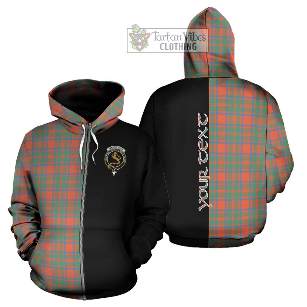 MacKintosh Ancient Tartan Hoodie with Family Crest and Half Of Me Style - Tartanvibesclothing Shop