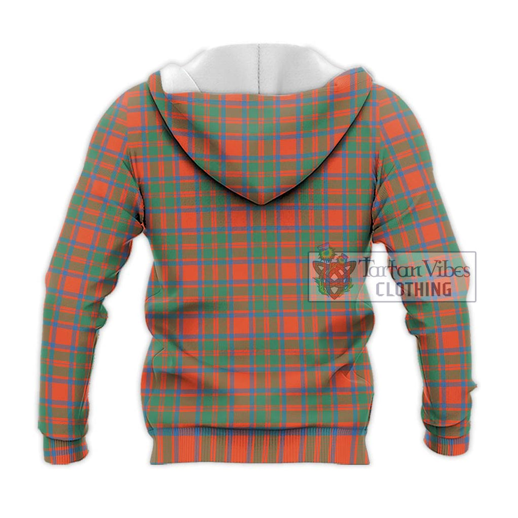 MacKintosh Ancient Tartan Knitted Hoodie with Family Crest DNA In Me Style - Tartanvibesclothing Shop