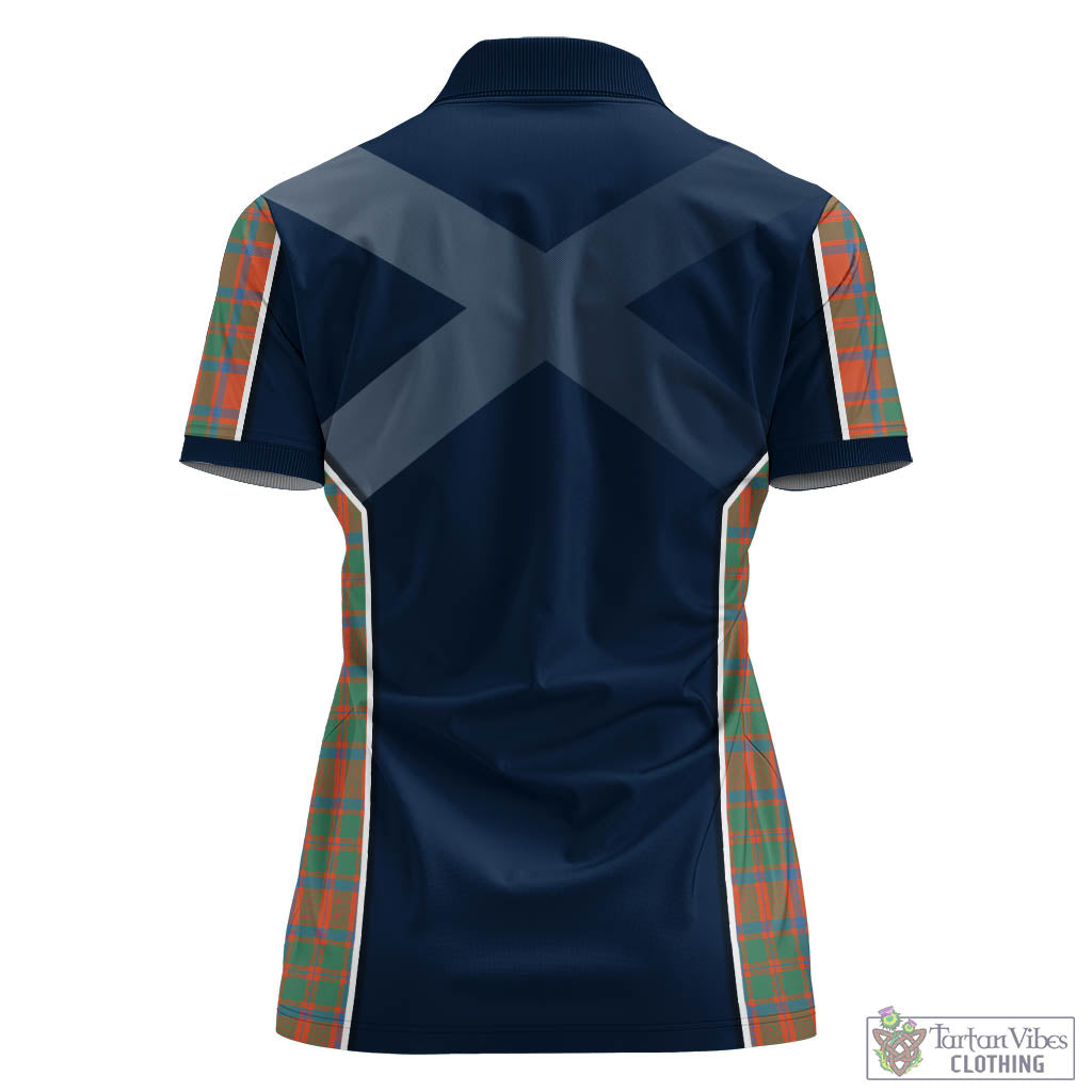 Tartan Vibes Clothing MacKintosh Ancient Tartan Women's Polo Shirt with Family Crest and Scottish Thistle Vibes Sport Style