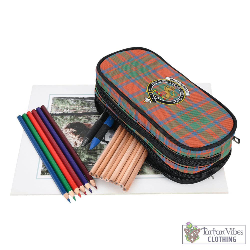 Tartan Vibes Clothing MacKintosh Ancient Tartan Pen and Pencil Case with Family Crest