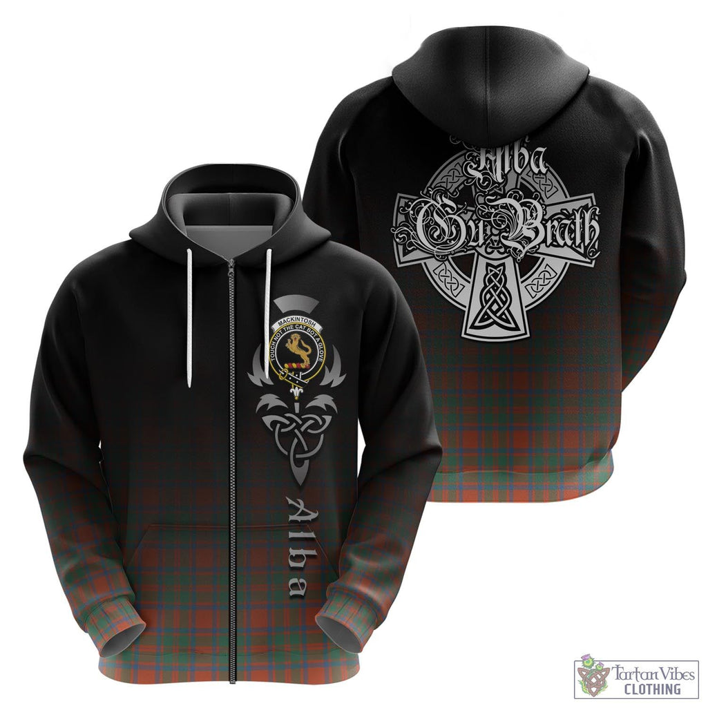 Tartan Vibes Clothing MacKintosh Ancient Tartan Hoodie Featuring Alba Gu Brath Family Crest Celtic Inspired