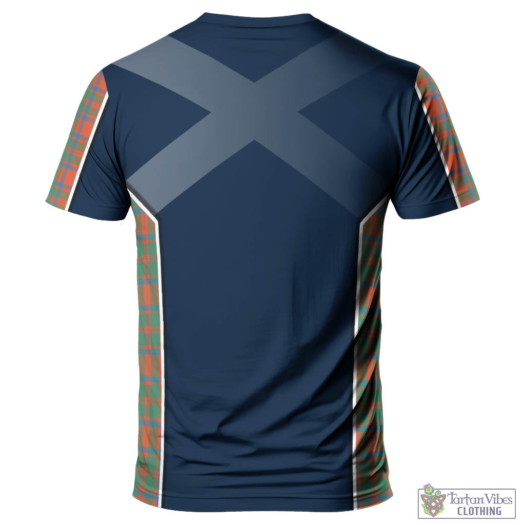 Tartan Vibes Clothing MacKintosh Ancient Tartan T-Shirt with Family Crest and Scottish Thistle Vibes Sport Style