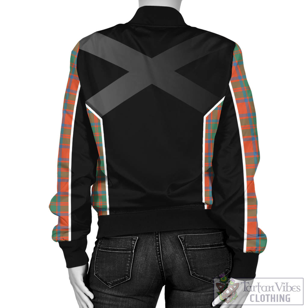 Tartan Vibes Clothing MacKintosh Ancient Tartan Bomber Jacket with Family Crest and Scottish Thistle Vibes Sport Style