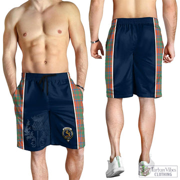 MacKintosh Ancient Tartan Men's Shorts with Family Crest and Scottish Thistle Vibes Sport Style