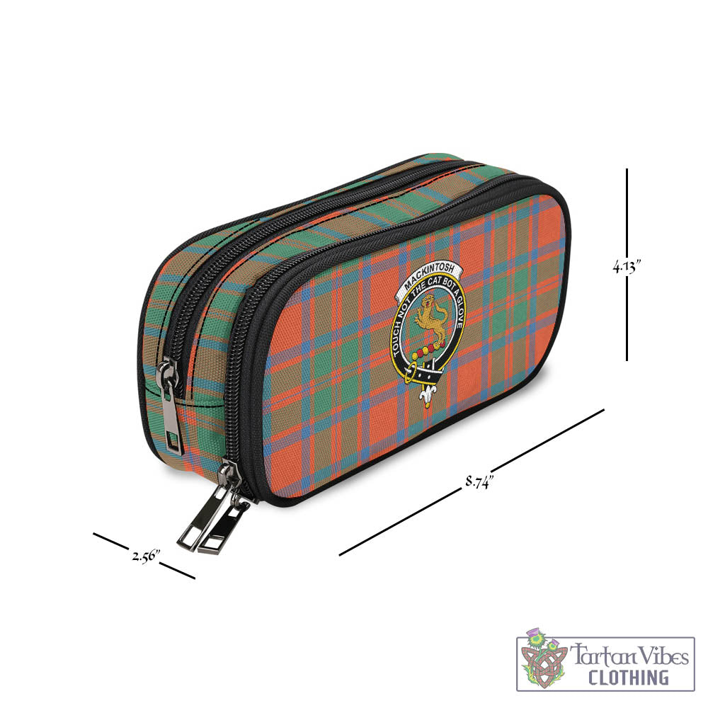 Tartan Vibes Clothing MacKintosh Ancient Tartan Pen and Pencil Case with Family Crest