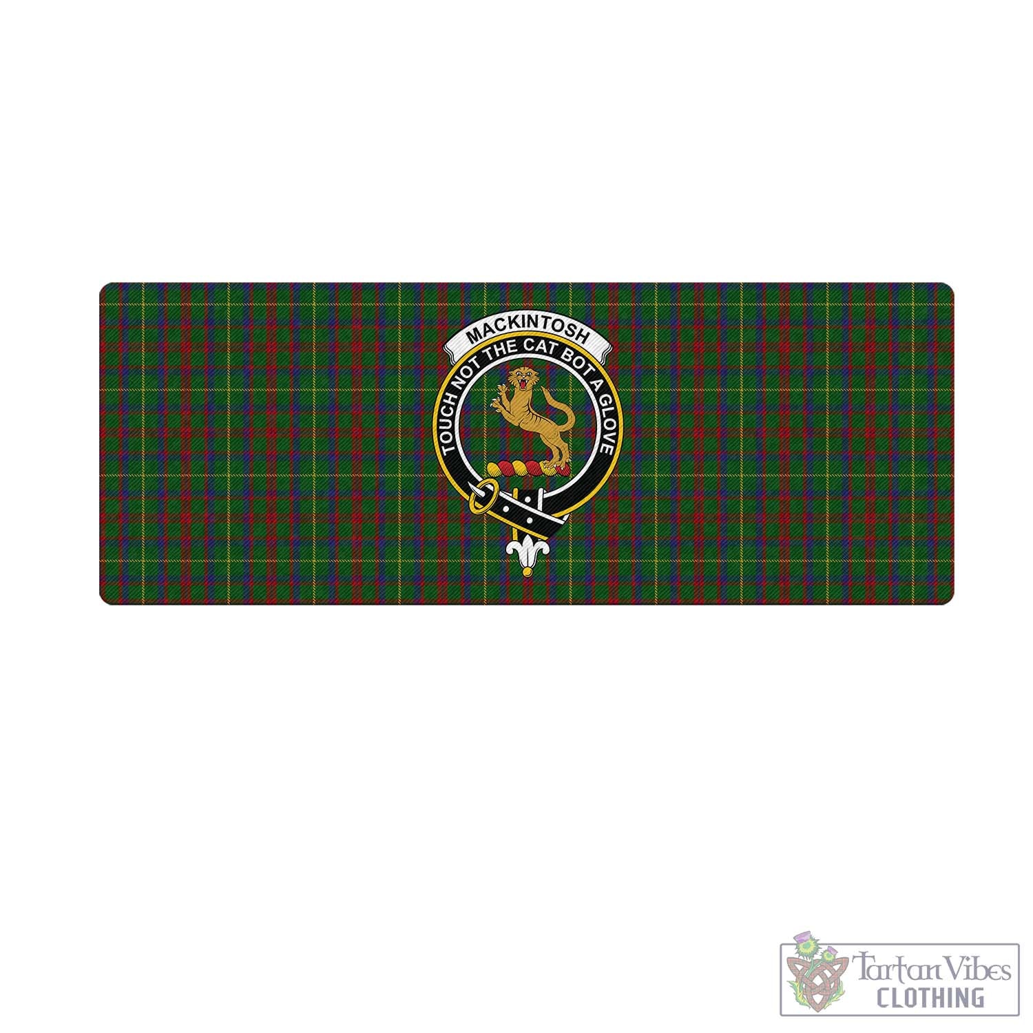 Tartan Vibes Clothing MacKintosh Hunting Tartan Mouse Pad with Family Crest