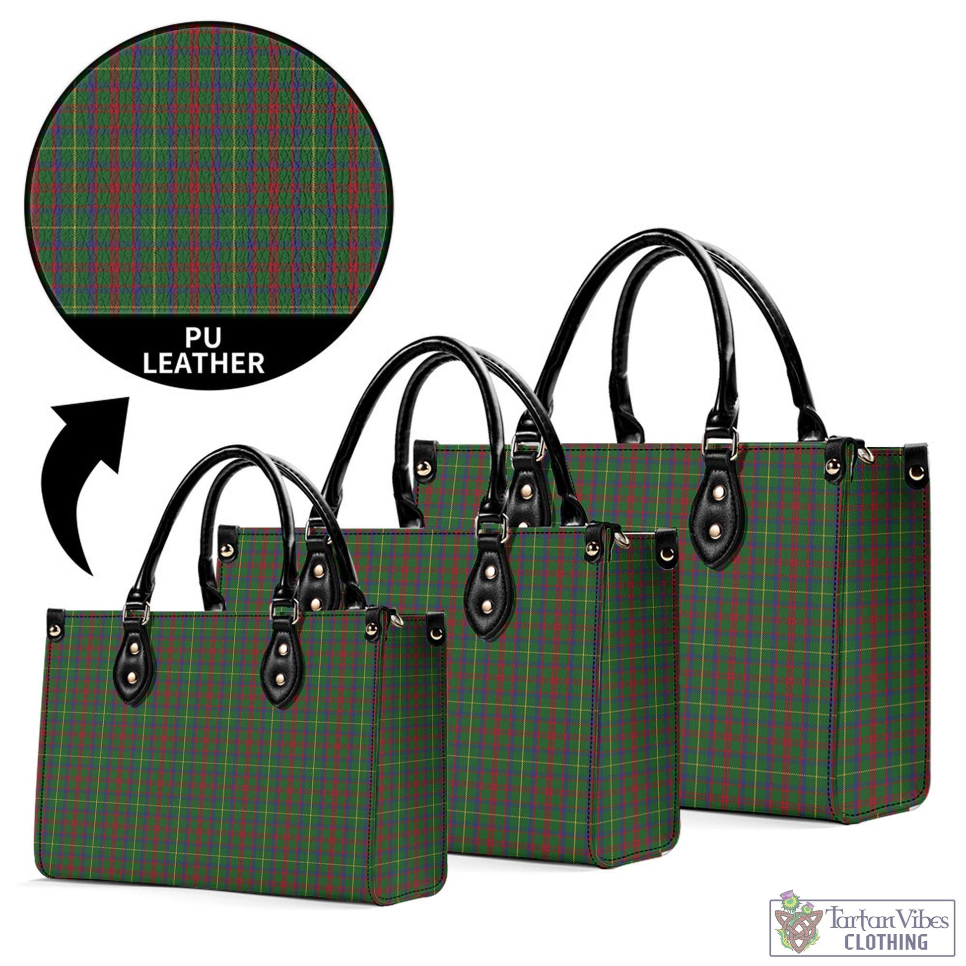 Tartan Vibes Clothing MacKintosh Hunting Tartan Luxury Leather Handbags