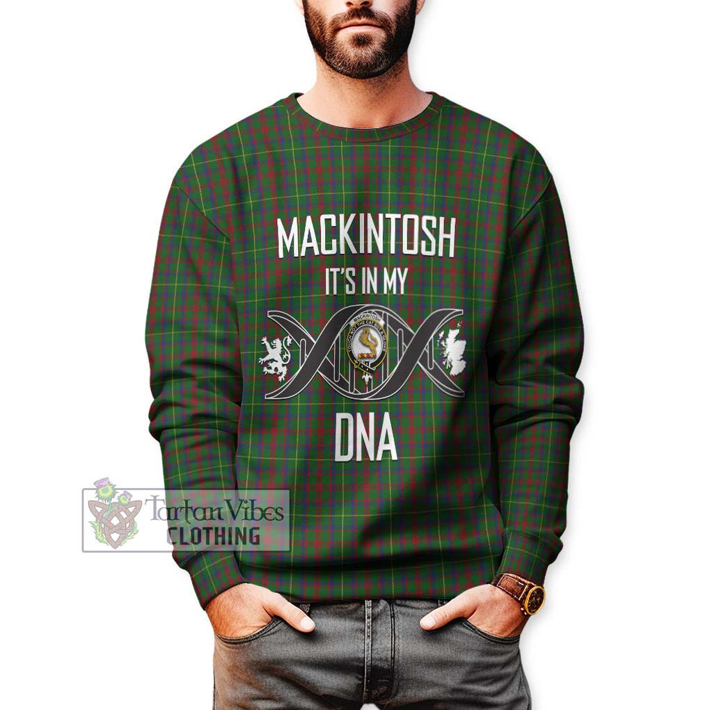 MacKintosh Hunting Tartan Sweatshirt with Family Crest DNA In Me Style Unisex - Tartanvibesclothing Shop