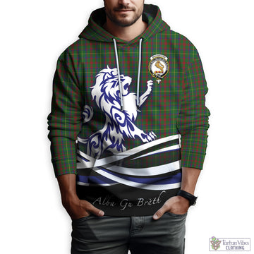 MacKintosh Hunting Tartan Hoodie with Alba Gu Brath Regal Lion Emblem