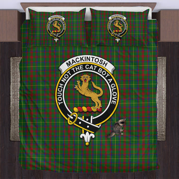 MacKintosh Hunting Tartan Bedding Set with Family Crest