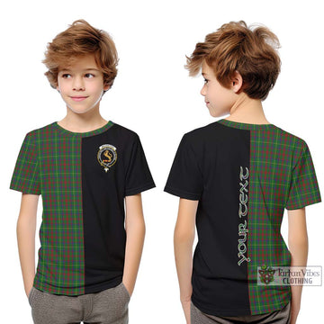 MacKintosh Hunting Tartan Kid T-Shirt with Family Crest and Half Of Me Style