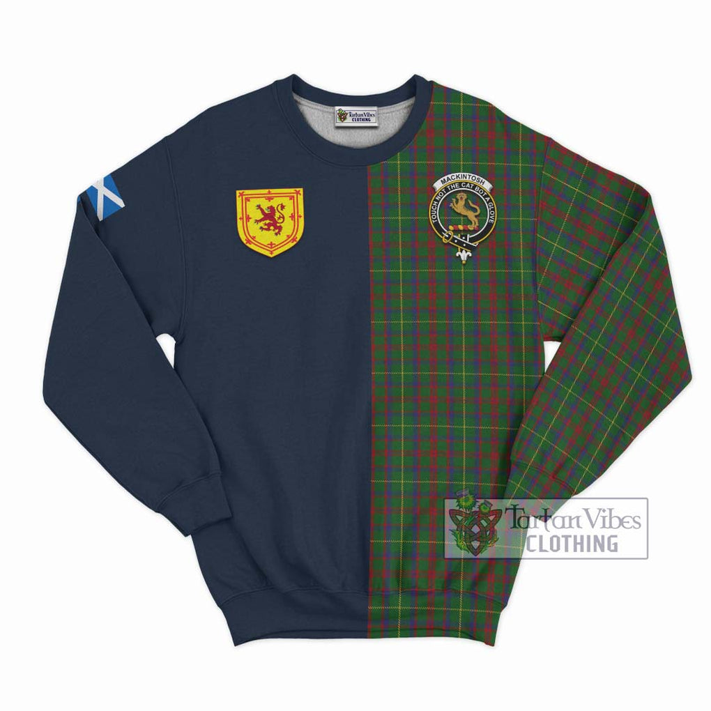 Tartan Vibes Clothing MacKintosh Hunting Tartan Sweatshirt with Scottish Lion Royal Arm Half Style