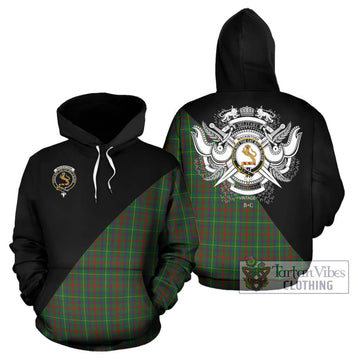 MacKintosh Hunting Tartan Hoodie with Family Crest and Military Logo Style